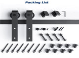 3m Heavy Duty Sliding Barn Single Door Hardware Kit Damper Track Rail Roller System V324-CS-BARNRAIL3M