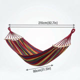 Thick Canvas Outdoor Camping Hammock - Anti-Rollover Portable Hammock for Travel Garden Beach - With V1258-HAMMOCK-01-WITH-STICK-RED-21080