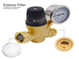3/4In Water Pressure Regulator with Pressure Gauge For Camper Garden Hose Traile V1189-LWWAL-20260327-04009