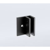 90cm Wall-to-Wall Frameless Shower Screen Black F-Brackets and Floor F-Bracket with SS Hinges & V63-855001