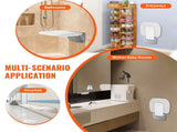 Urea-formaldehyde Folding Shower Seat, 13.6'' x 12.8'' Unfolded, Wall Mounted Fold Up Shower Bench V952-SLKNQWZCWKB1YXHBJV0