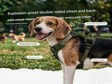 L size Coffee No Pull Dog Harness and Leash Set - Reflective Oxford Fabric Puppy Vest with Control V888-ELOSUNG56318-2
