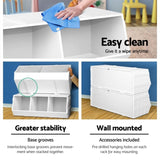 Keezi Kids Toy Box Bookshelf Storage Bookcase Organiser Display Stackable FURNI-G-TOY203-WH