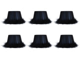 6Pcs Feather Cloth Lampshade Blue Hotel Chandelier Wall Lamp Decoration Protective Cover V1294-YM0718-3119200176211