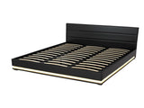 Artiss Bed Frame King Size LED Gas Lift Black LUMI BFRAME-E-LUMI-K-BK-ABC