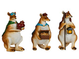 Christabelle 17cm Kangaroo Christmas Nativity Scene Christmas Tree Decoration Ornaments 7 Piece STH240