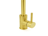 Brushed Gold Round Kitchen Mixer Sink Tap 360&deg Swivel Laundry Basin Faucet Spout V1233-KRD501G