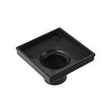 10x10cm Square Shower Drain with Removable Tile Insert Grate Matte Black 304SS, CUPC Certified for V63-955501