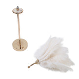 Feather Table Lamp Touch Switch USB Ostrich Feather Lamp 3 Color Dimming Desk Lamp with Gold Metal V1294-YM0718-3119220110911