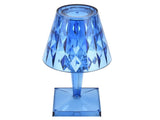 LED Crystal Table Lamp Transparent Prism Dimmable Desk Lamp USB Charging Indoor LightingBlue V1294-YM0901-3119210122312