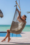 Mayan Legacy Extra Large Outdoor Cotton Mexican Hammock Chair in Dream Sands Colour V97-HSCHDS