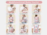 6-in-1 Adjustable Baby Carrier with Hip Seat 11.815.7in Adjustable Height, Breathable Mesh & V1107-CS-YEBDYDF