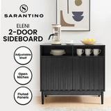 Sarantino Eleni 2-Door Sideboard - Black TBL-751-00-BLK