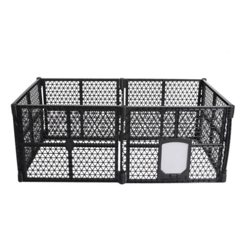 PaWz Pet Playpen Folding Dog Plastic M Medium PT1122-M-BK