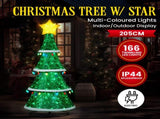 Christabelle Large 2m Indoor Outdoor Tiered Christmas Tree with Lights SB411