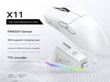 High-Performance Tri-Mode Wireless Gaming Mouse - 22000 DPI, Rechargeable, with RGB Charging V888-ELOSUNG35677