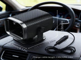 Portable Car Heater Defroster Dehumidifier with 360 Degree Base USB Connector Black, 12V V1188-MS-717-006