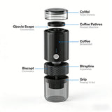 Portable Handheld Coffee Maker, compatible with K Cup Capsules and Ground Coffee, Manually Operated V1188-MS-327-01