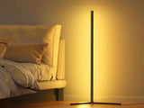 Black Silver 1.6m Floor Light Smart Voice-Controlled Light USB Powered Light Ambient Light V1347-124-SIL-82961