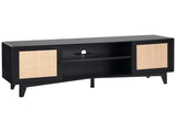 Rattan TV Stand for 75in TV, Boho TV Stand with Rattan Door, Entertainment Center with Build-in V952-TBDSJ66INCHEQ0NLRV3