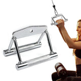 V-Grip Lat Pulldown Bar with Non-Slip Rubber Handle Cable Machine Attachment - Black V1308-DSZKI-584-2