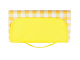 Outdoor Picnic Blanket Oxford Cloth Foldable Multifunctional Sandproof Beach Mat Yellow Checkered V1294-YM0901-3118240002112