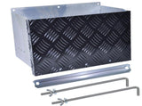 Battery Box Set Sturdy Galvanized Trailer Caravan Boat Spare Part with Lid and Hole for Secure Suits V985-POWERBOX