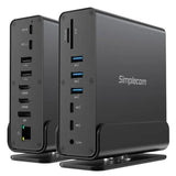 Simplecom CHT815 15-in-1 USB-C 4K Triple Display MST Docking Station with Dual HDMI DP V1202-V2-HXSI-CHT815