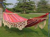 Living Room Hammock with Tassels, Outdoor Folding Camping Hammock for Garden, Patio, V1192-AZ-W-11990