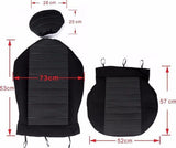 Universal Front Car Seat Covers for Driver and Passenger Seats, Protective Stylish Covers for Cars, V1189-LC-QP-00837