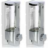 2X Wall Mount Soap Dispenser - Wall Mounted Soap Dispenser, Refillable - Soap Dispenser For Shower V1188-MS-227-0208