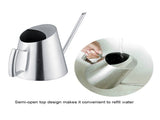 1500ml Stainless Steel Watering Can Brushed Garden Planting Indoor Outdoor V1294-YM0722-JY02239