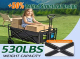250KG Load Capacity 300L Large Capacity Heavy Duty Foldable Beach Car - All-Terrain Foldable V1102-HELYC-001