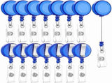 100 PCS Retractable Badge Reel Clips ID Card Holder Reel with Metal Belt Clip for Hanging Cards Key V1369-AZ3-W-11570