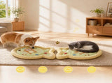 1 Pack Cute Fish-Shaped Cooling Pet Mat, Cartoon Cat Print Summer Dog Cat Bed, Breathable Non-Slip V1232-CWD-XY-004