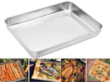 Tutuviw Stainless Steel Square Plate, Stainless Steel Baking Cake Pan, Restaurant Catering V1189-WXFWAL-20260319-01499