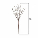 Crystal Christmas Tree Picks, 8 Pack 11.8 Inch Clear Acrylic Bead Branch Sprays, Bendable Stems V1366-AZ2-W-24912
