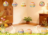 80pcs Easter wooden colored eggs, blank wooden pieces hand-made colored eggs, V1106-HECD-002