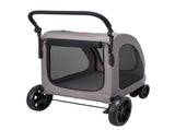 Pet Stroller, 4 Wheels Dog Stroller with Brakes, 160lbs Weight Capacity, Portable Puppy Stroller V952-CWTCDHK4QSHD3F05MV0