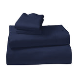 1000 Thread Count Cotton Rich Double Bed Sheet Set 4 Piece, Soft Feel Microfibre Blend, Solid CVC-10DBL-NY