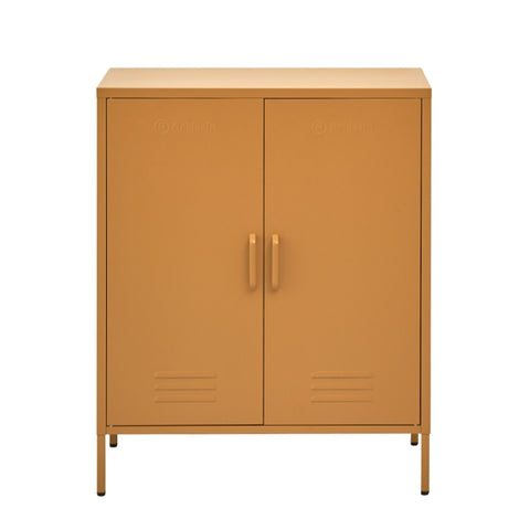 Artiss Buffet Sideboard Metal Cabinet - SWEETHEART Yellow AI-LOCKER-MI-YE