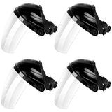 4PCS Safety Face Shields, Full Face Protection Transparent Anti-Fog Work Masks with Adjustable V1369-AZ3-W-08809