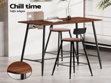 Artiss Bar Table and Stools Set Dining Desk Kitchen Chairs Cafe Pub BA-TAB-CHR-SET-WM