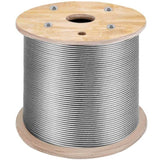 Stainless Steel Cable Railing 3/16" x 1000ft, Wire Rope 316 Marine Grade, Braided Aircraft Cable V952-GSS1X19-4.8MM305MV0
