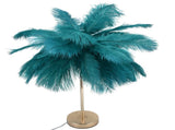 G4 Ostrich Feather Table Lamp Night Light Bedside Light Decoration Lamp for Bedroom Wedding RoomDark V1294-YM0901-3119210093319