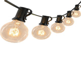 String Light IP44 Waterproof 50FT 50 Bulbs 4 Spare Bulbs Plug in G40 Tungsten String Light for V1294-YM0901-3111240163911