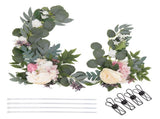 2pcs Hanging Flowers Swag ABS Artificial Decorative Arch Flowers with Bandage for Wedding V1294-YM0718-3115220088211