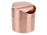 Mini Countertop Trash Can 304 Stainless Steel Small Table Top Garbage Bin with Swing Lid for Office V1294-YM0901-3117240308011