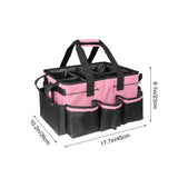 Large Canvas Cleaning Bag Multifunctional Storage Tool Bag with Handle and Crossbody Strap for Home V1192-AZ-W-24576