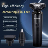 3-in-1 Electric Shaver for Men - USB Rechargeable, 8D Floating Heads, Travel Lock, Nose & Sideburn V888-ELOSUNG56176